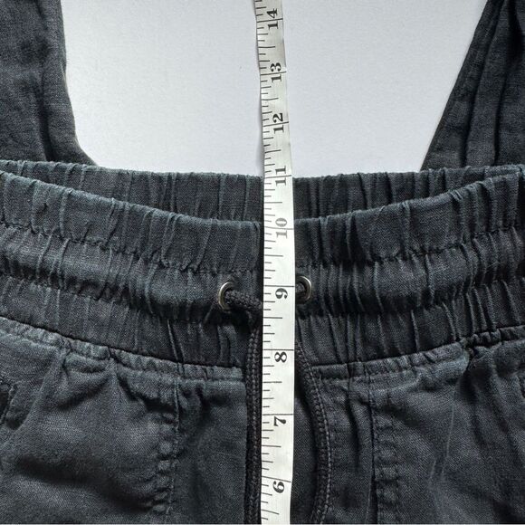 Athleta Cabo Linen Jogger Black Pants Zipper Pockets Size 0 - Picture 6 of 9